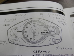 アドレスV125S_取扱い説明書メーター